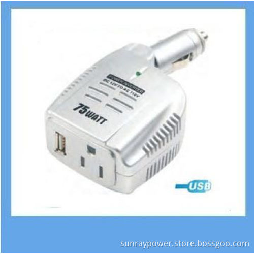 75W DC to AC Inverter with USB 12V